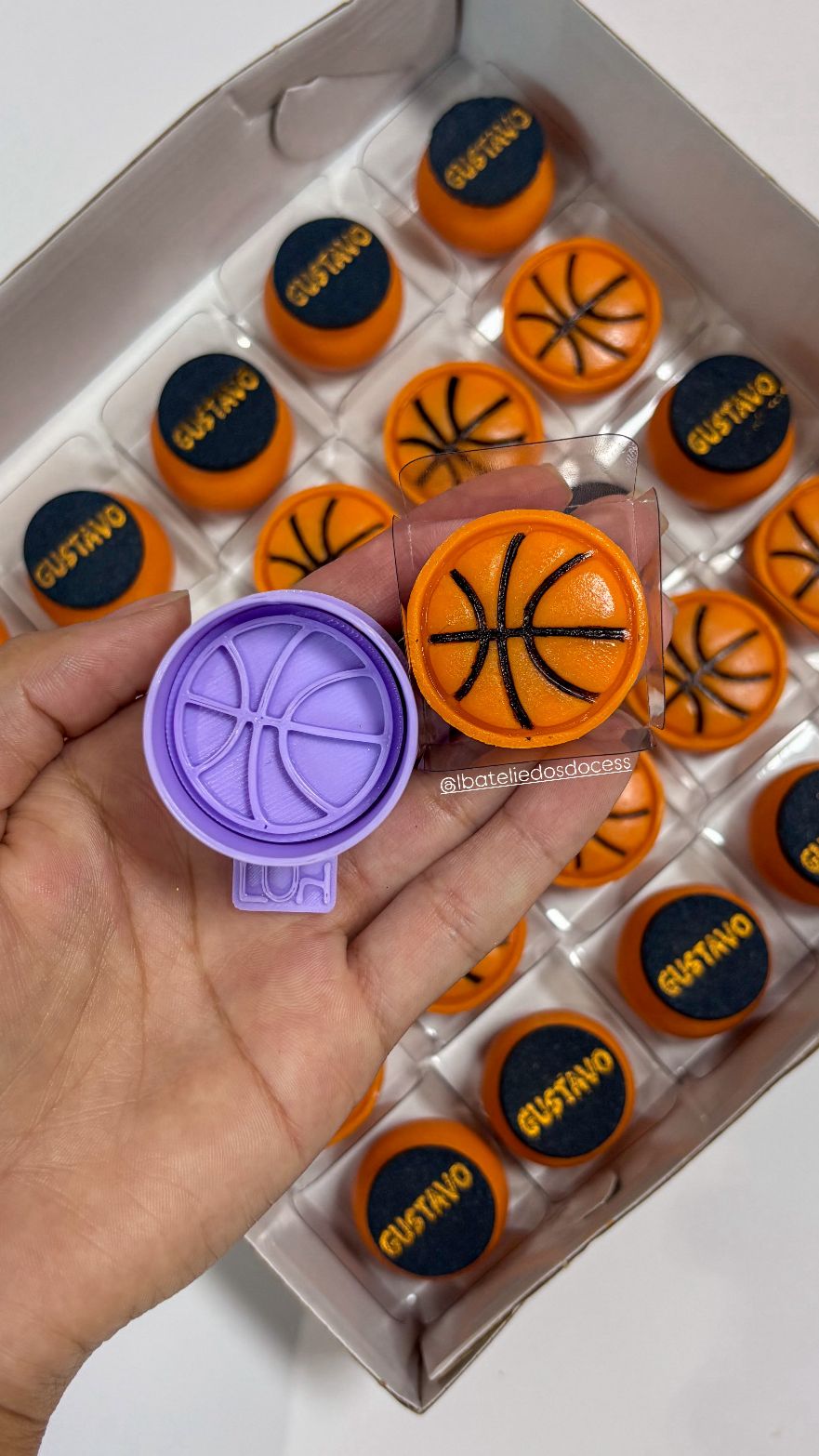 Modelador Ejetor bola de basquete para Brigadeiro, Doce, Massa e Biscoito