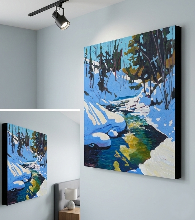 Stretched Canvas - Where the Rainbows lie waiting