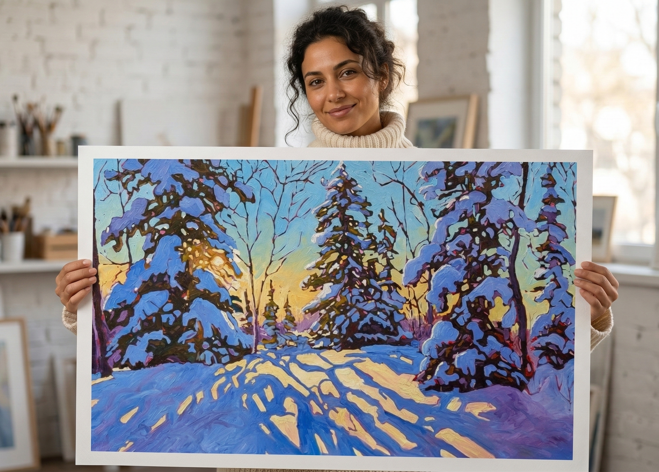 Fine Art textured paper- 'Winter is a gift'