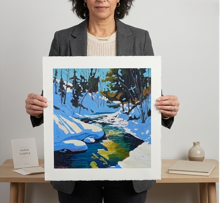 Fine art textured paper- Where the Rainbows lie waiting - Unframed 