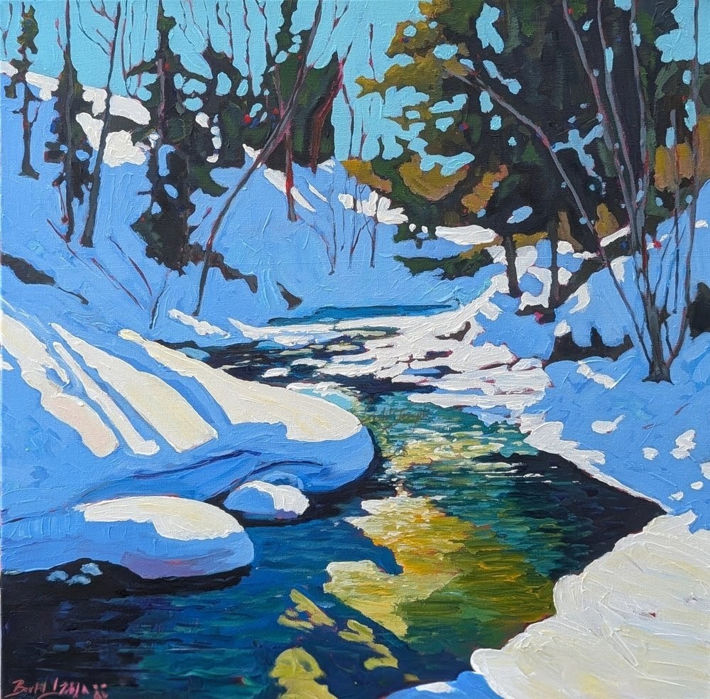 Stretched Canvas - Where the Rainbows lie waiting