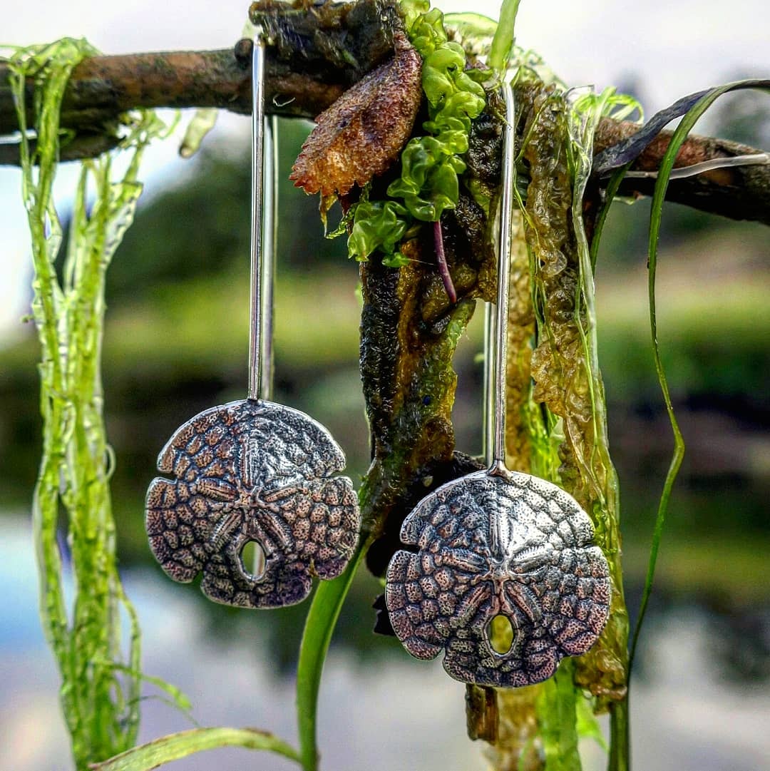 Sand Dollar Hook Earrings