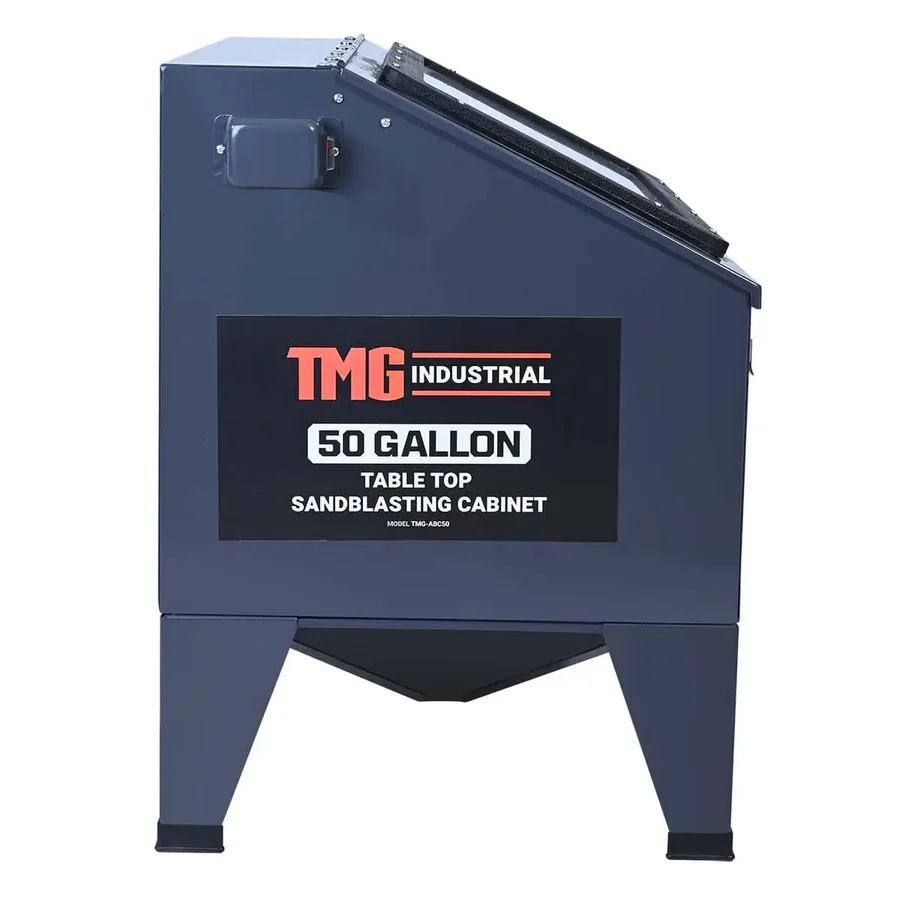 50 Gallon/190L Top-Open Bench Top Abrasive Sandblaster w/View Window, 115 PSI, 15 CFM, TMG-ABC50