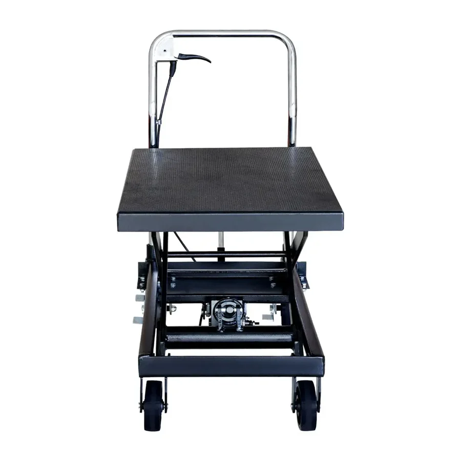 1100-lb Mobile Scissor Lift Table, 34" Lifting Height, Foot Pedal Operation, Rubber Padded Tabletop, TMG-ALS05