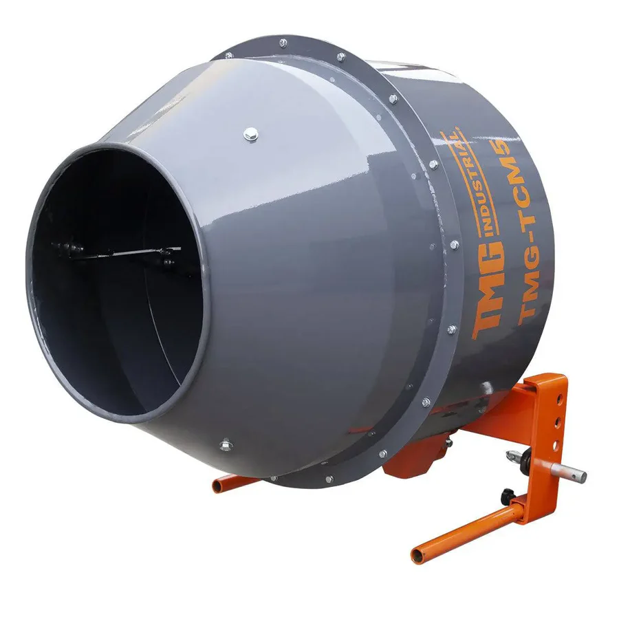 5 Cu-Ft 3-Point Hitch Cement Mixer, PTO Shaft Included, Category 1 & 2 Hookup TMG-TCM5
