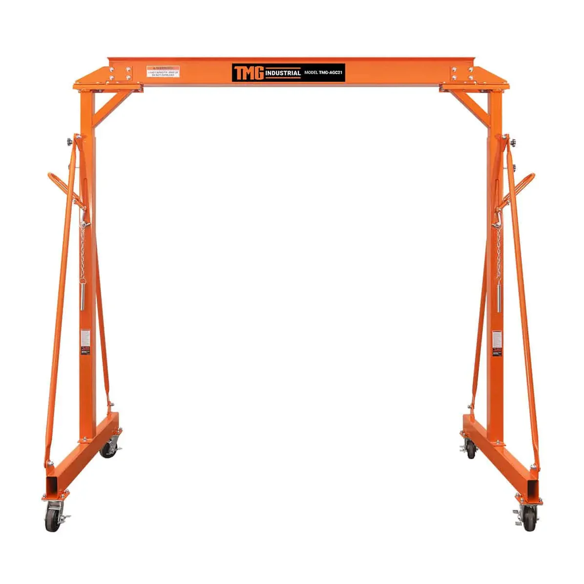 2 Ton Steel Gantry Crane with Adjustable Height, Auto-Lock & Swivel Caster Wheels TMG-AGC21