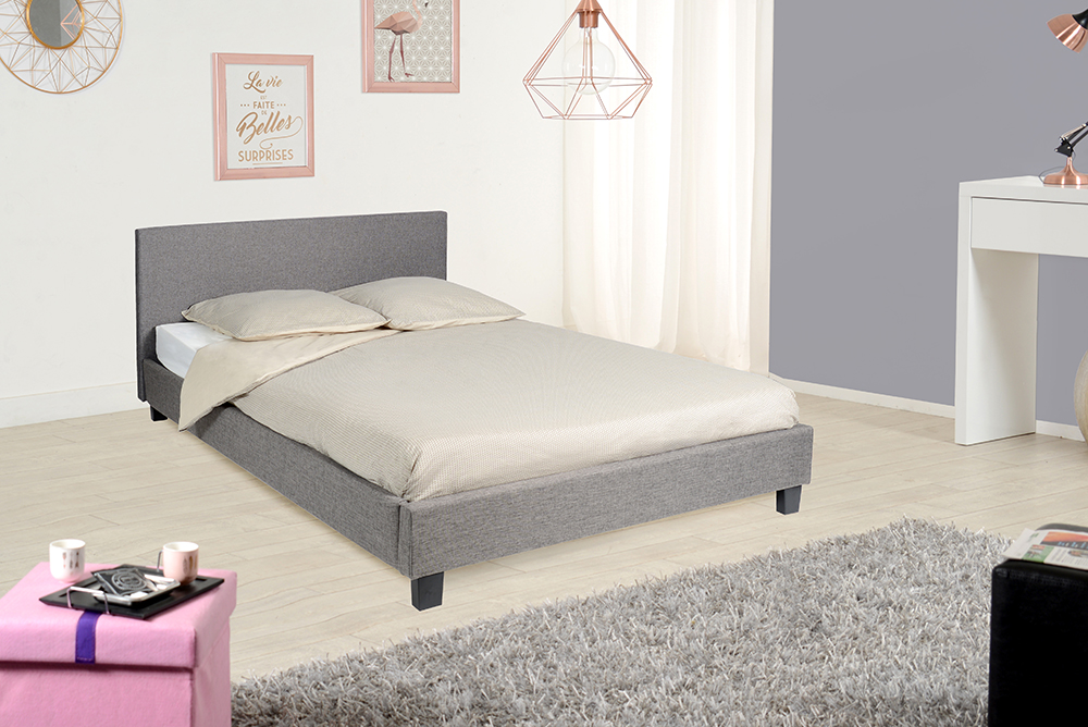 Lit double moderne 140x190cm avec sommier