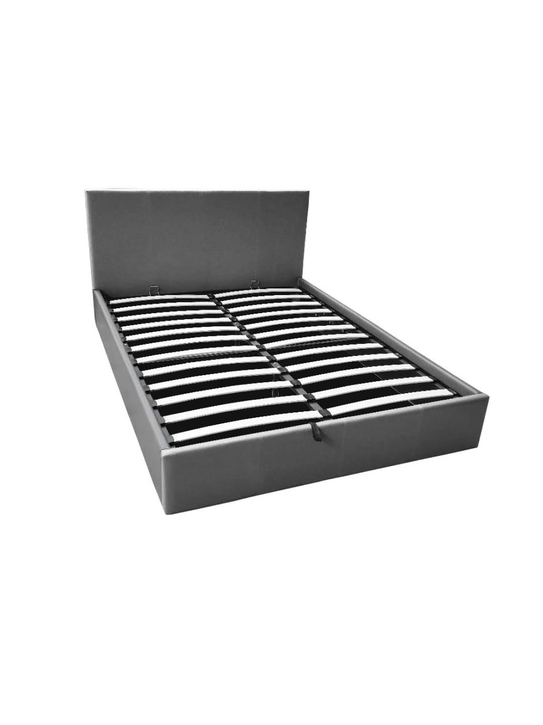 Lit coffre à ouverture simili cuir 160x200 cm avec sommier