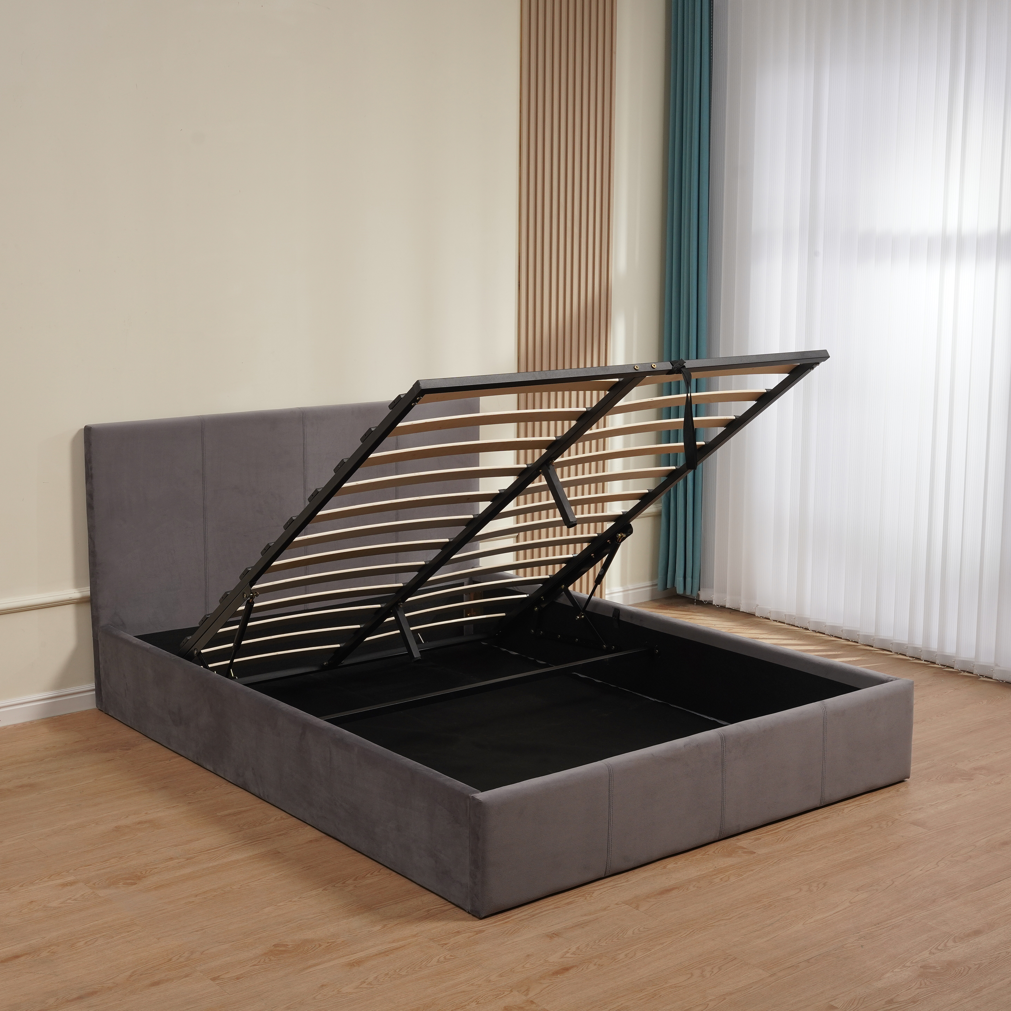 Lit double avec rangement dimention160x200 cm