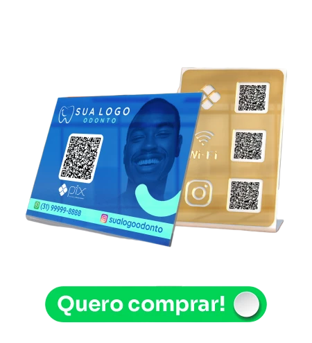 Placa de QR Code Personalizada PVC adesivada