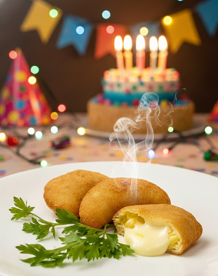 Risole de milho com requeijão - 50 unid.