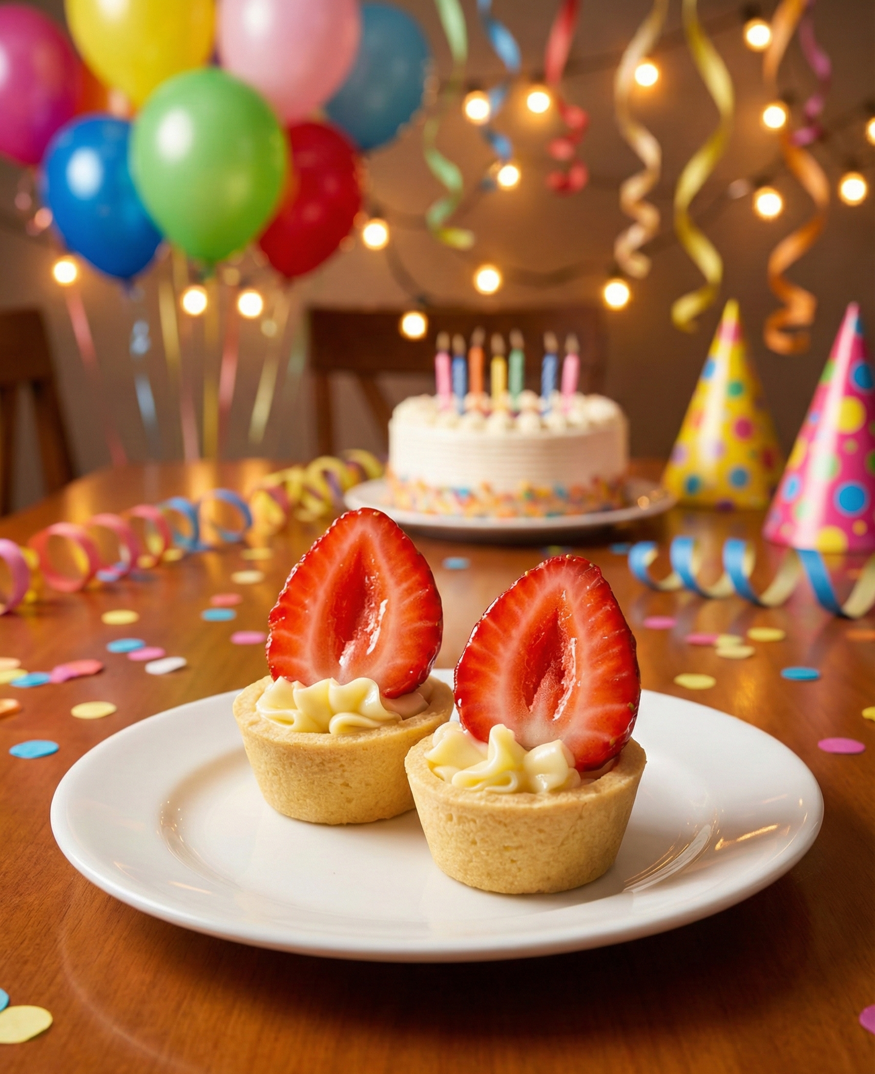 Mini Tortinha de Morango com Ninho -25 unid.