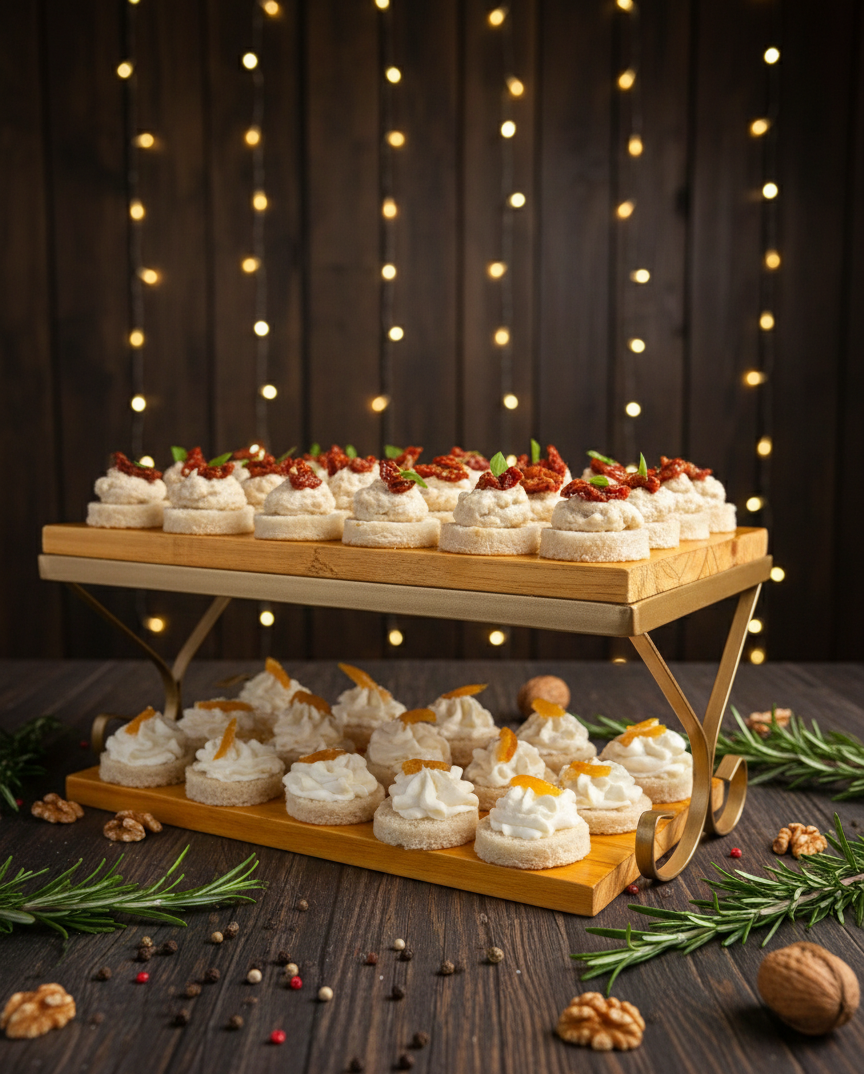 Canapés Gourmet com pão de forma - 10 unidades