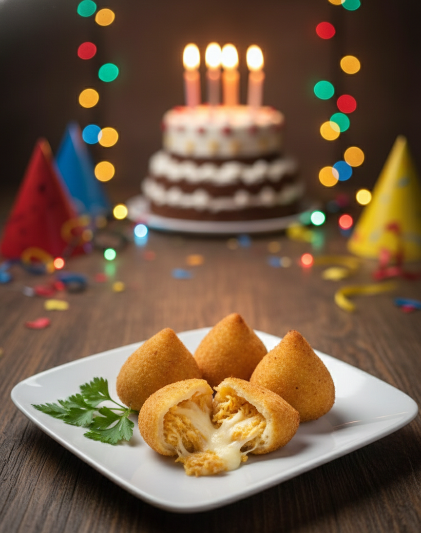 Coxinha de Frango com Requeijão - 50 unid.