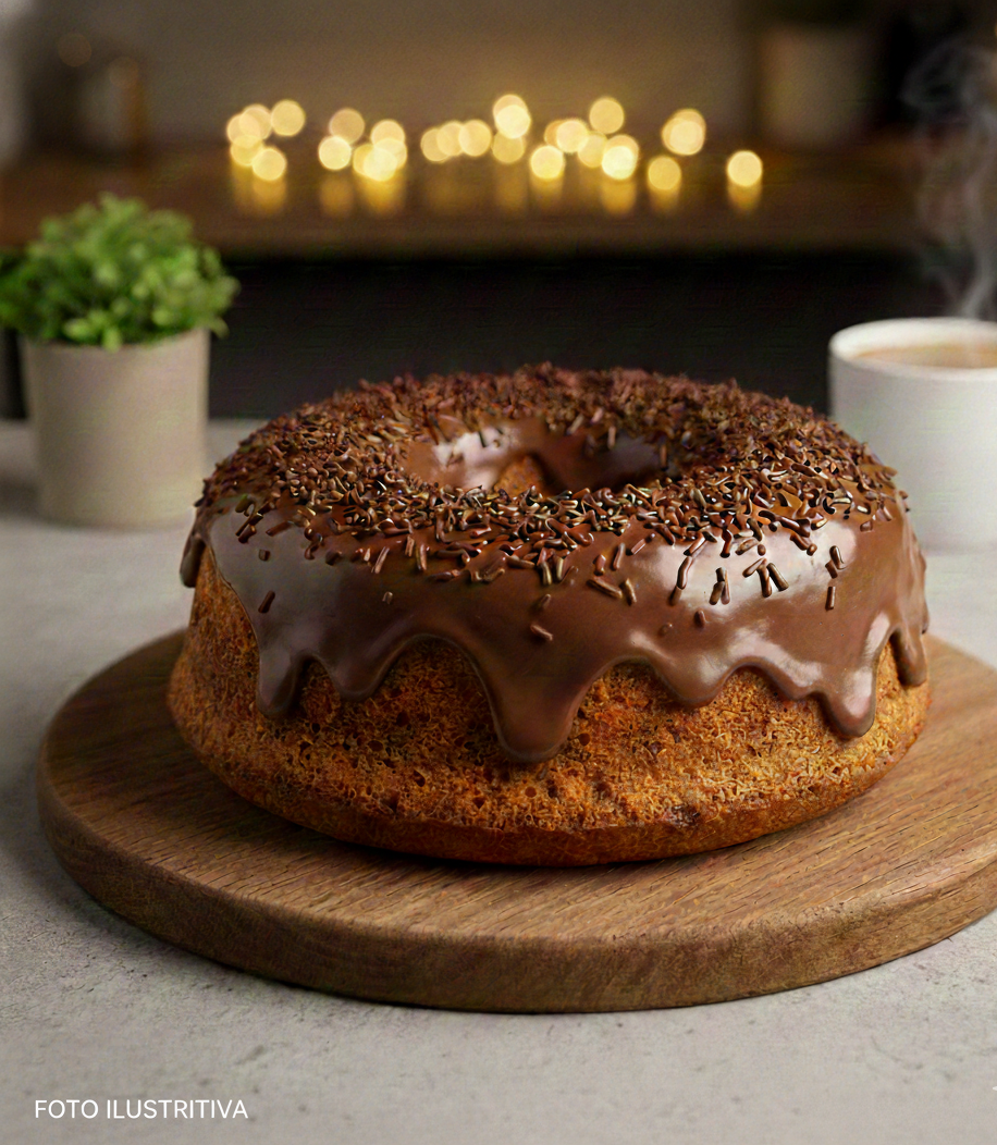 Bolo de Cenoura com Chocolate