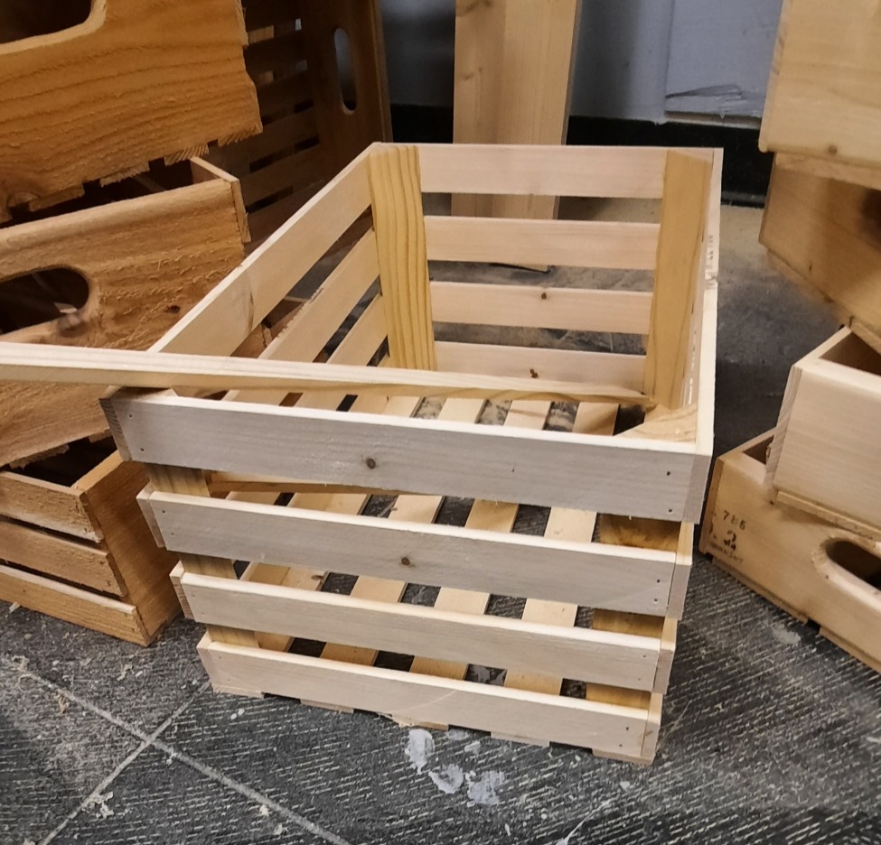 Tall Wooden Storage Crate
