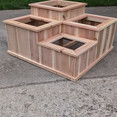 Tiered Wooden Planter Box