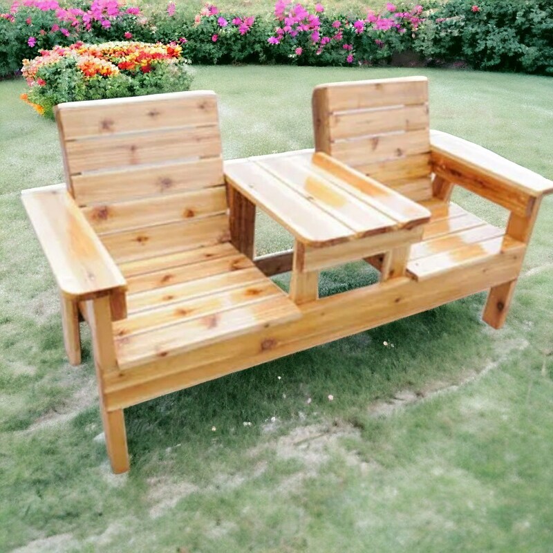 Outdoor Wooden Companion Bench