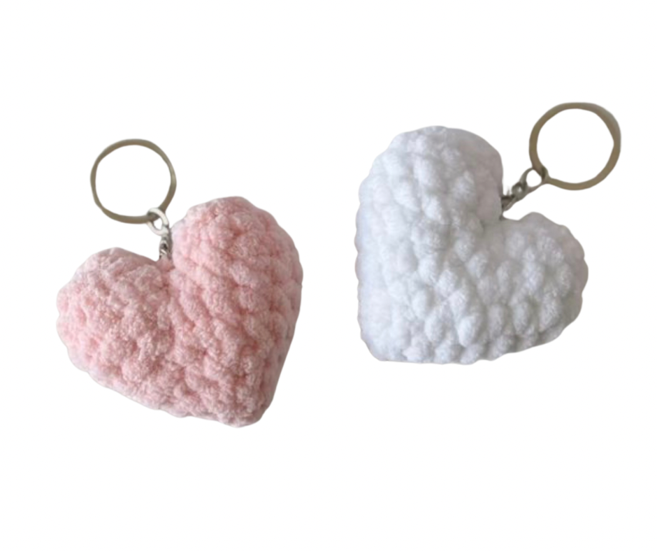 Plush Heart Keychain