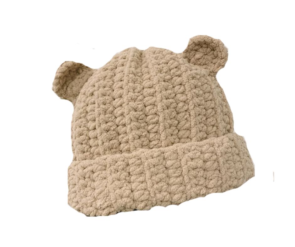 Plush Bear Ear Beanie