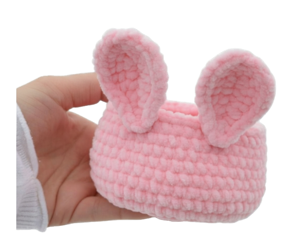 Plush Bunny Ear Basket