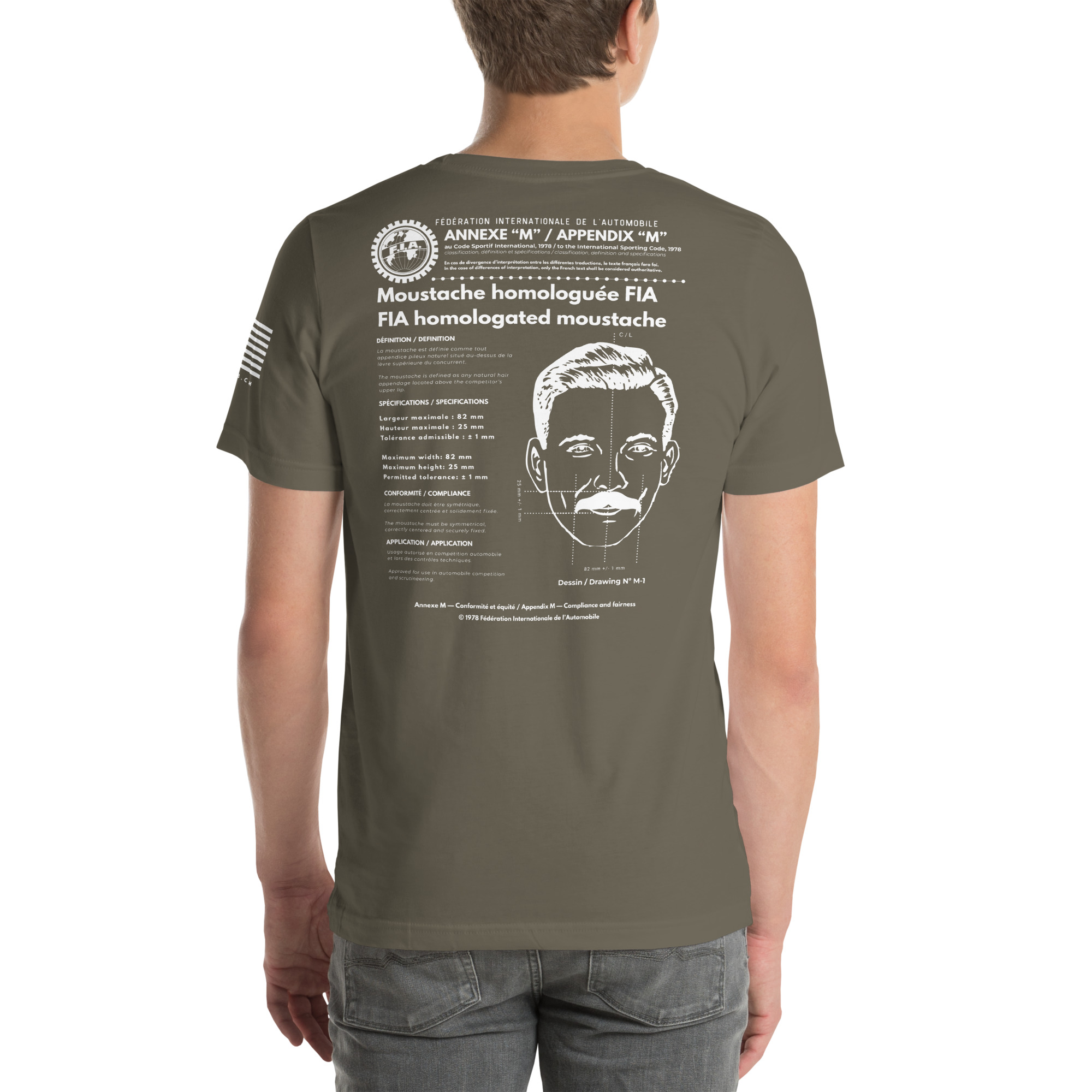 Unisex Tee - Annexe “M” — Moustache Homologuée FIA