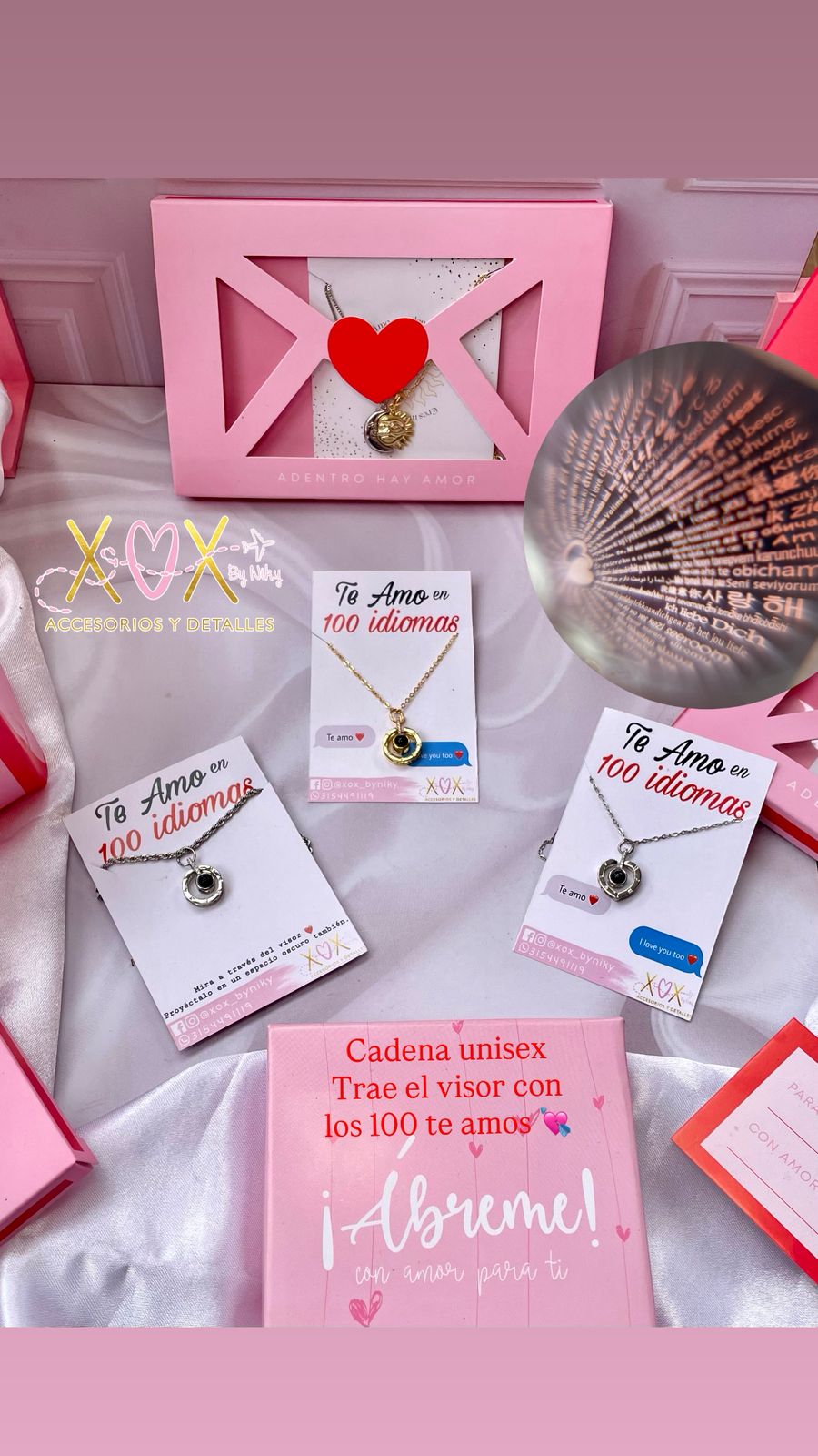 Cadena Te Amo en 100 idiomas - Círculo