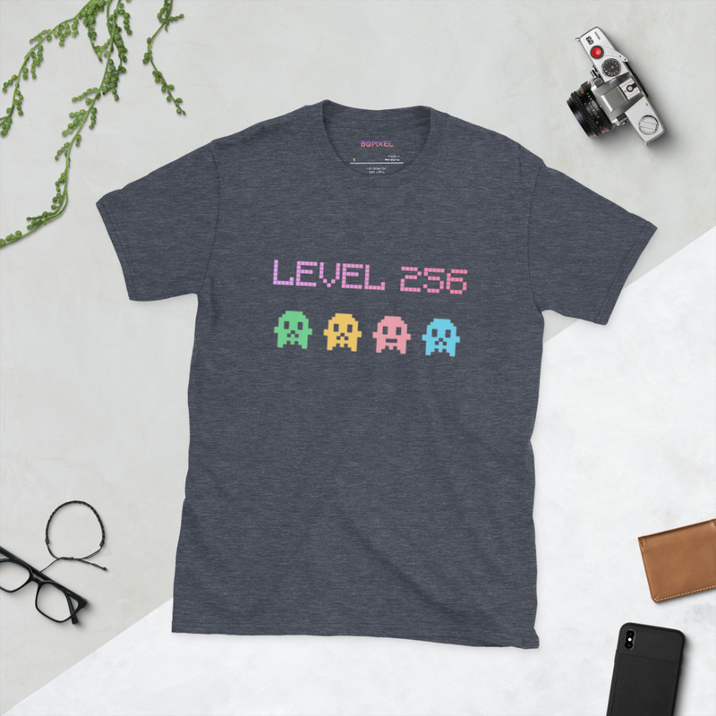 Playera Gamer Retro “Level 256” | Pixel Art Nostalgia Gaming | BQPIXEL
