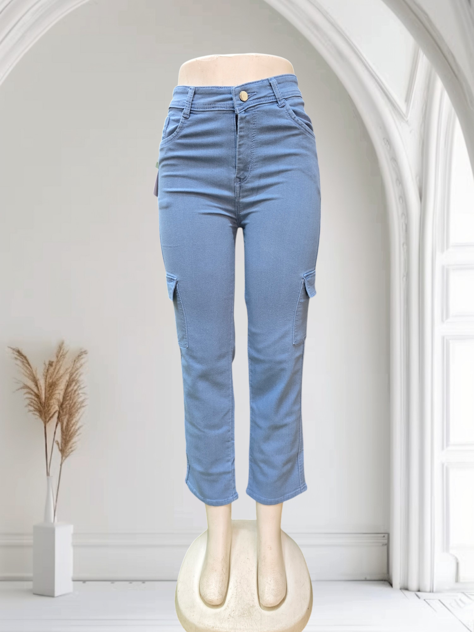 Women’s Straight Fit Cargo Jeans  | 28-30-32 Combo | Rs 1200 (Per Pcs 400 (pack of 3)) |