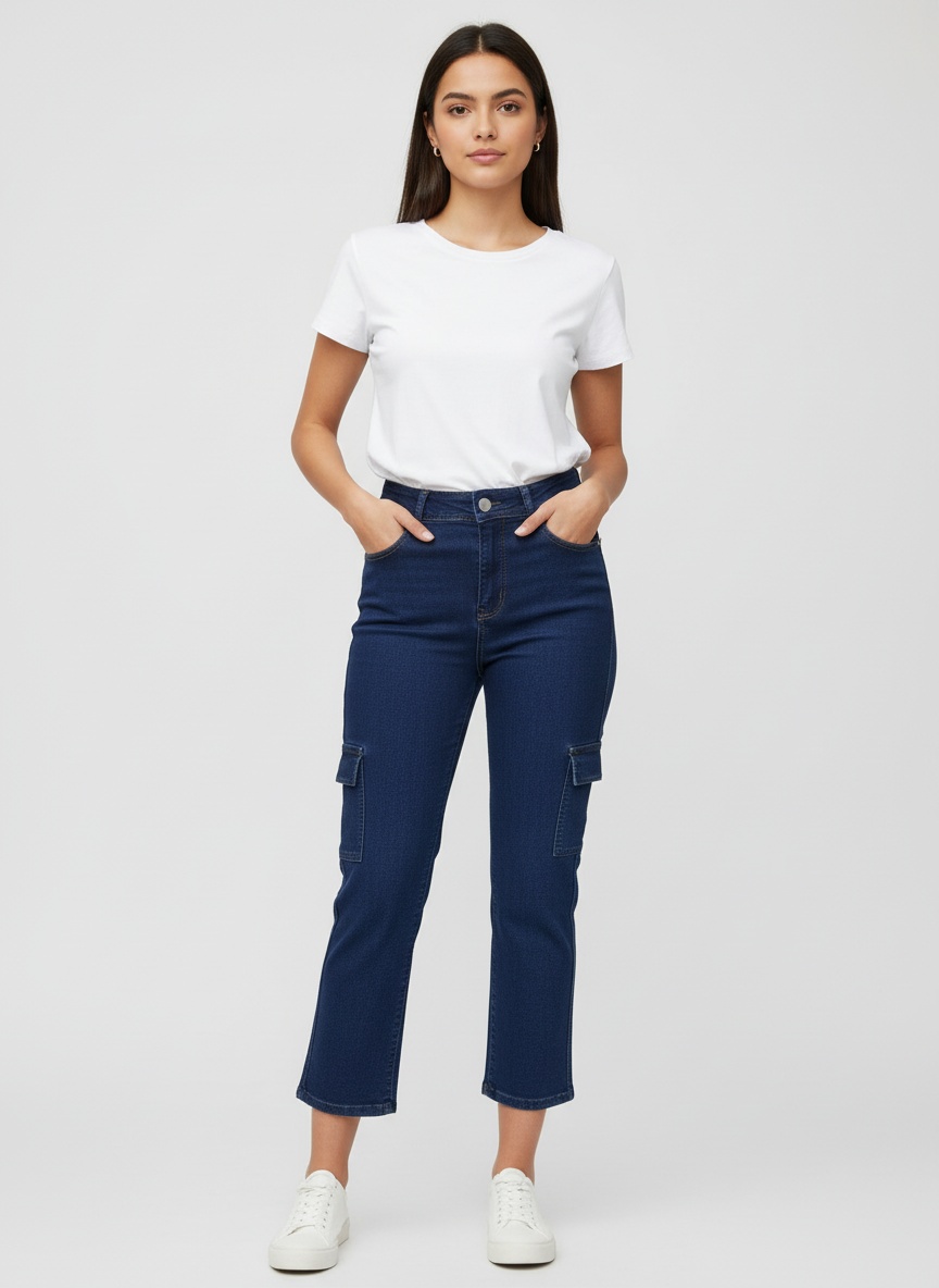 Women’s Straight Fit Cargo Jeans | 28-30-32 Combo | Rs 1200 (Per Pcs 400 (pack of 3)) |