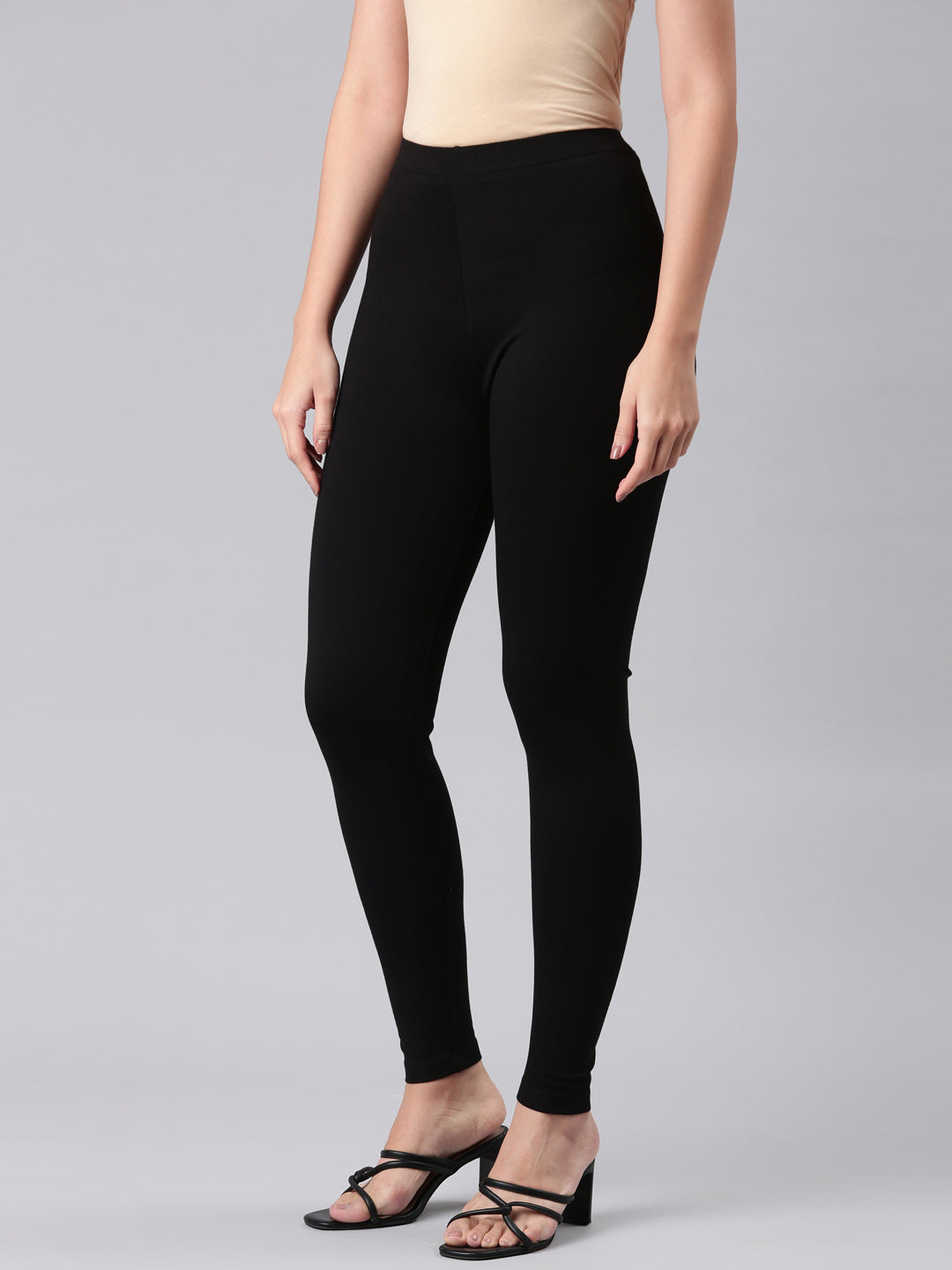 Premium Cotton Ankle-Length Leggings | 4-Way Stretch | Breathable | Per Pcs 158 (pack of 5)