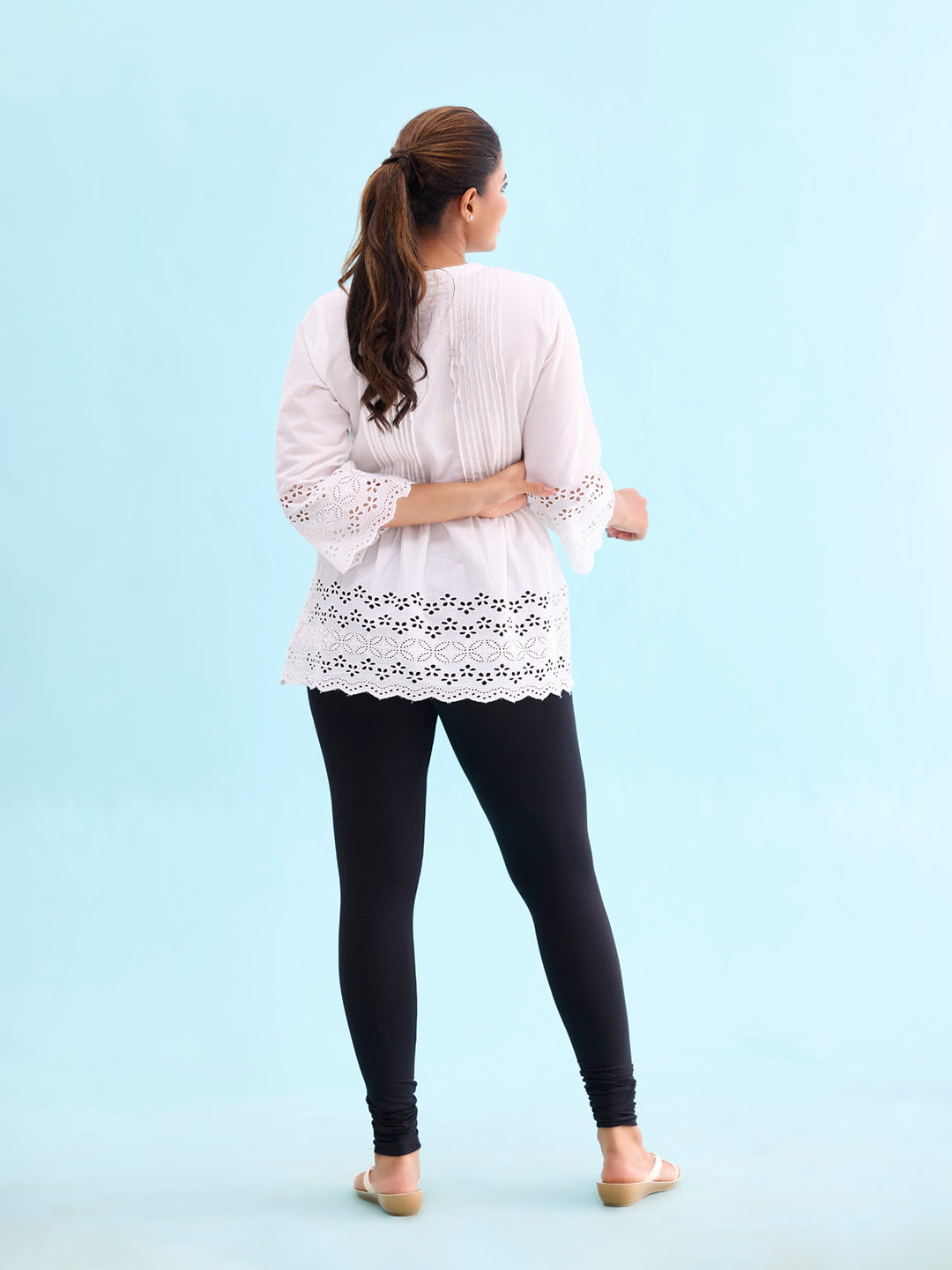 Premium Cotton Full-Length Leggings | 4-Way Stretch | Breathable |  Rs 840 (Per Pcs 168 (pack of 5)) |