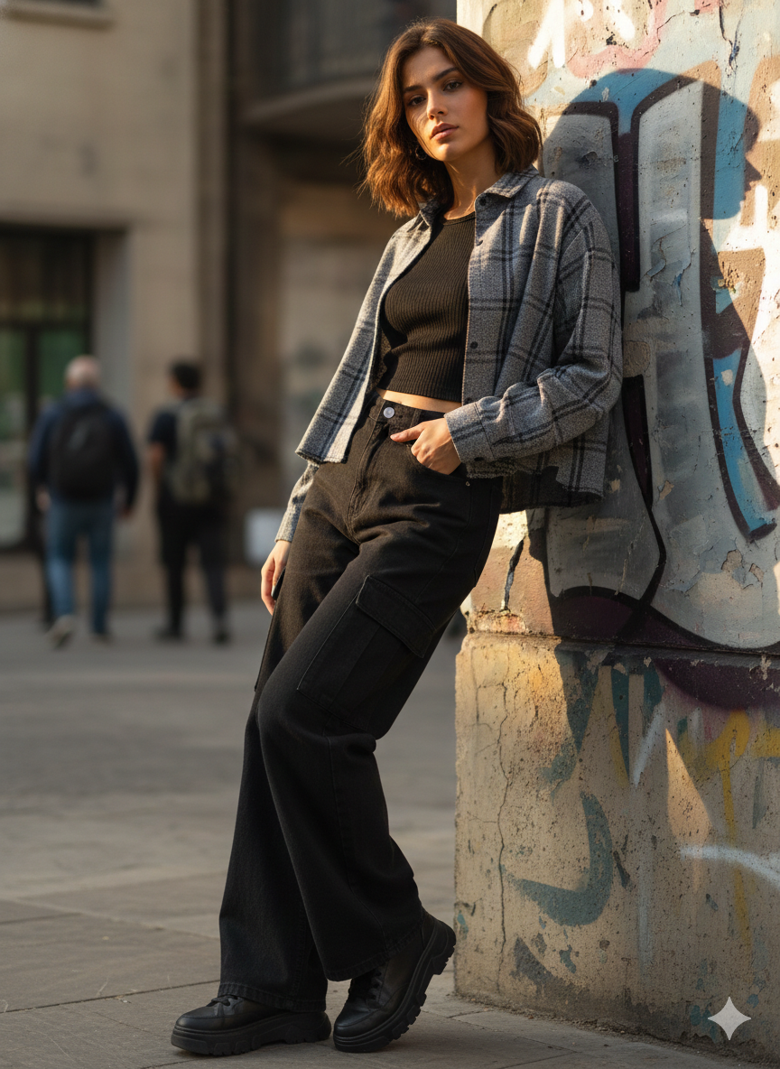 Cropped Plaid Shirt |  6 Pcs combo (XL) | Rs 900 (Per Pcs cost Rs 150)