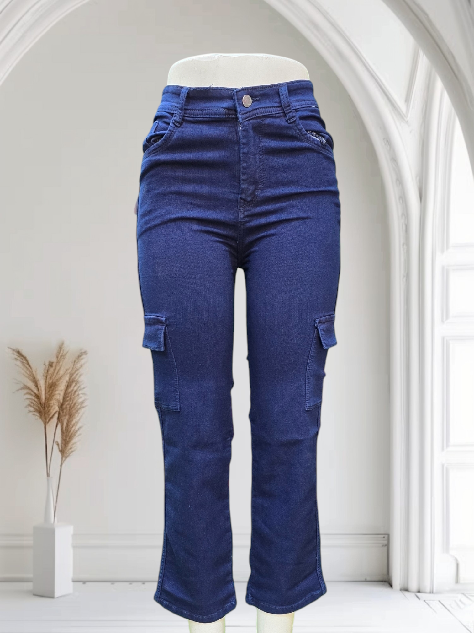 Women’s Straight Fit Cargo Jeans  | 28-30-32 Combo | Rs 1200 (Per Pcs 400 (pack of 3)) |