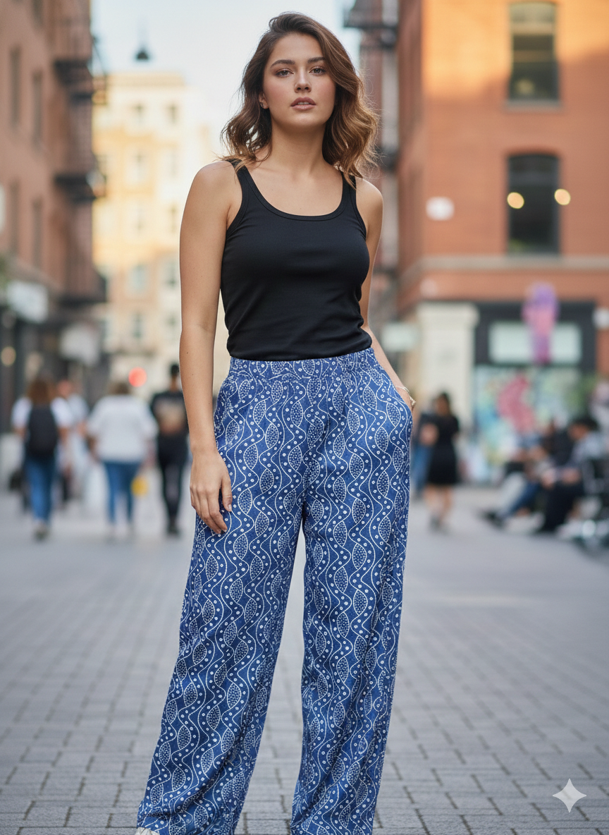 Lycra Palazzo Combo |  High Waist Elastic - Free Size | 12 Pieces Rs 720 (60 rs per Plazzo)