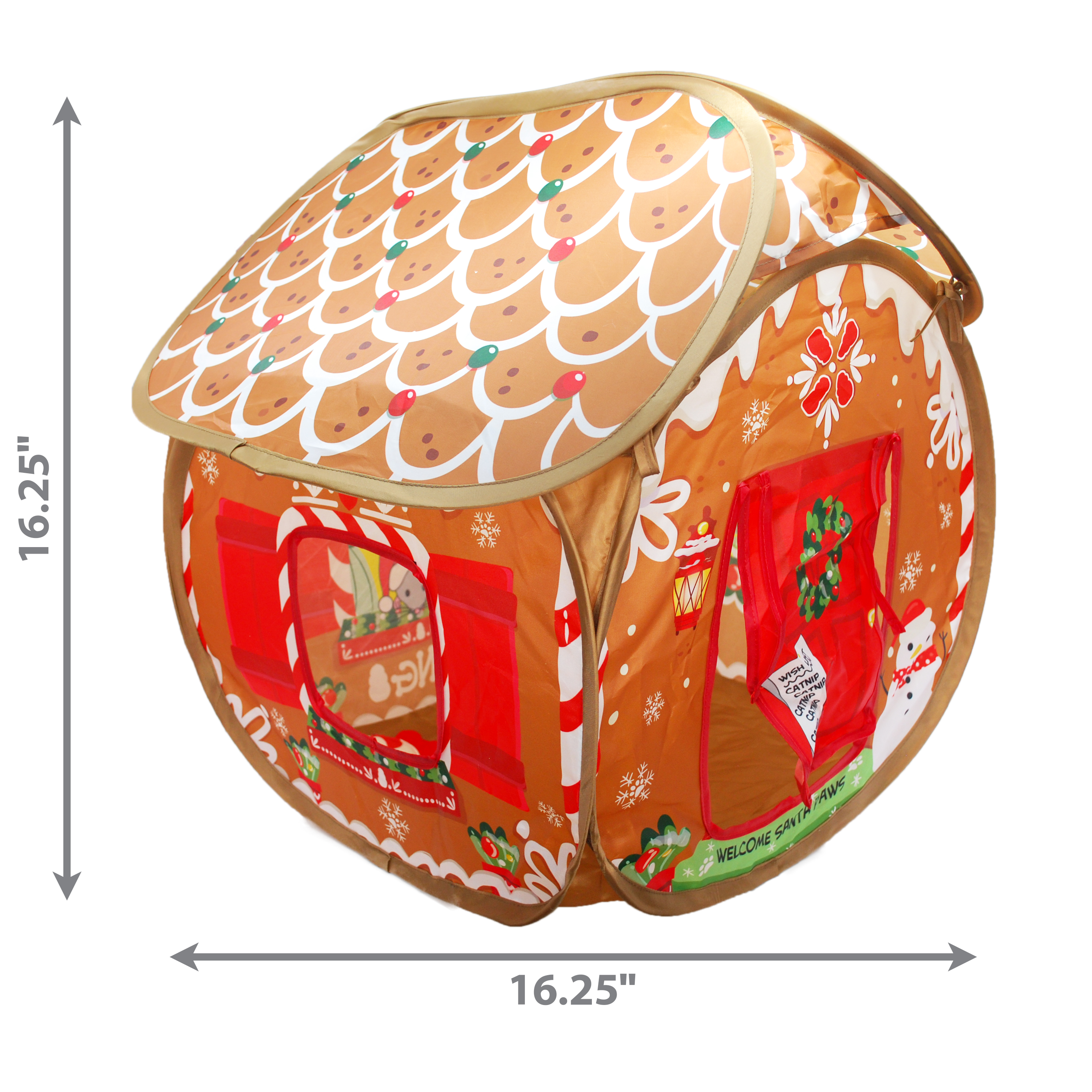 Kong Holiday Play Spaces Gingerbread Bungalow for Cats