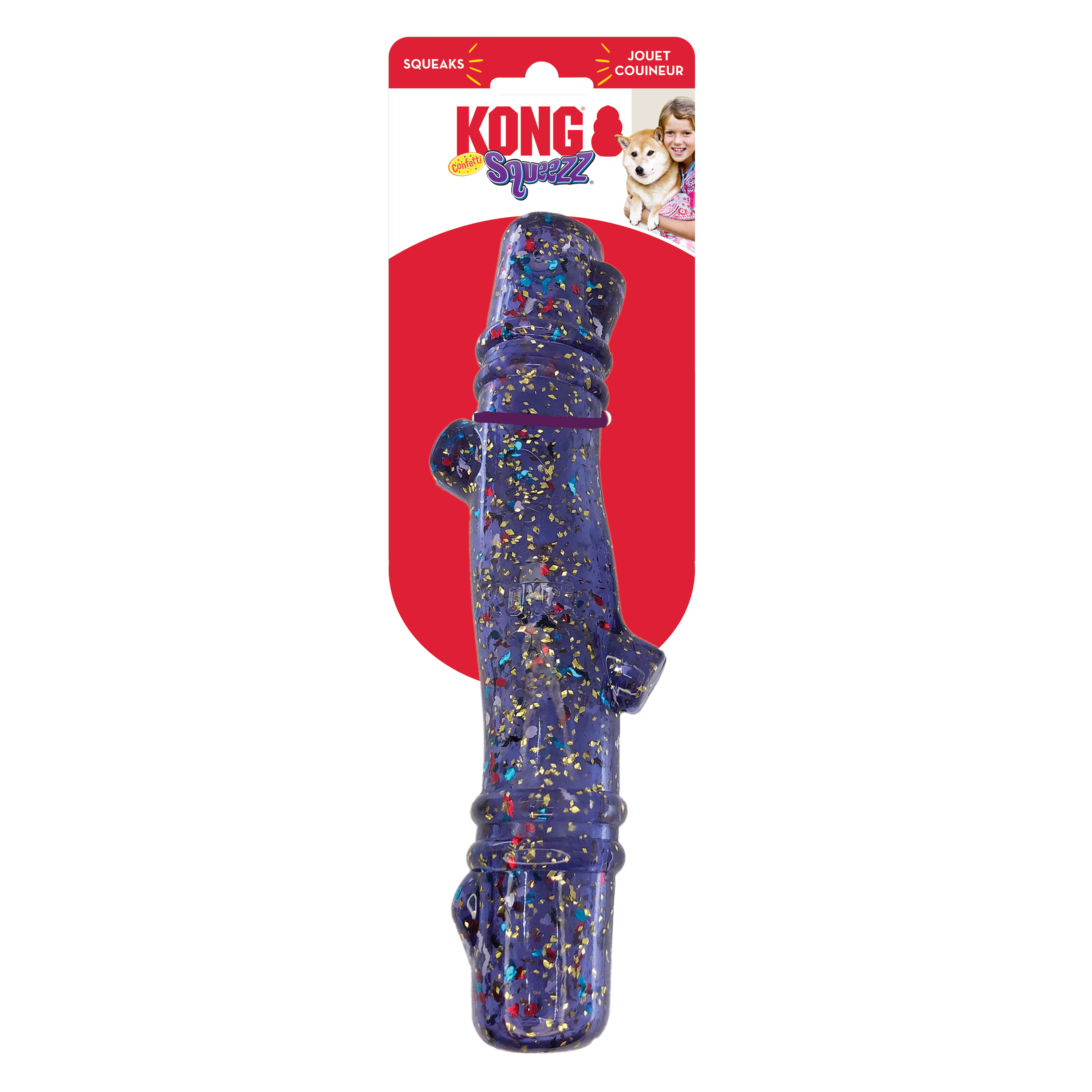 Kong Halloween Squeezz Confetti Stick Dog Toy (Large)
