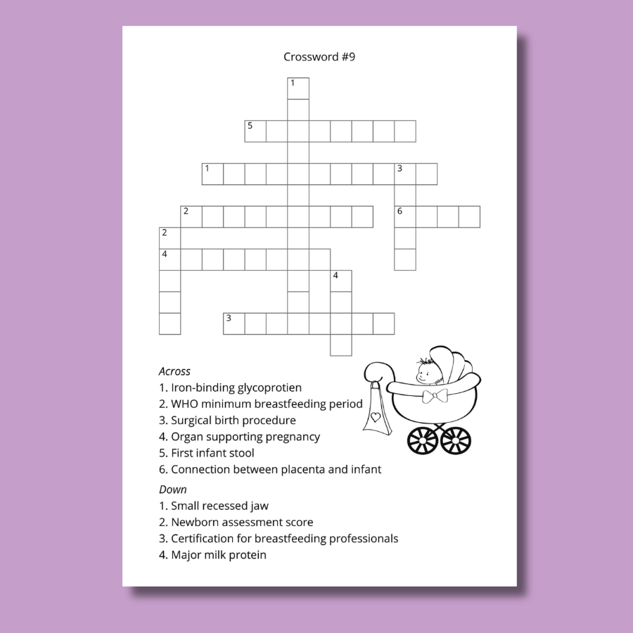 3. Audra Sinclair:  Lactation Consultant Crosswords