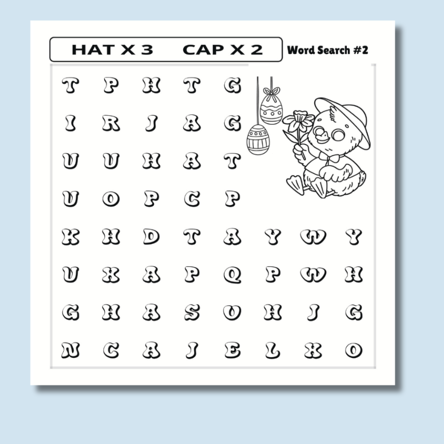 Clara Ellwood:  Cozy Word Search Colouring Book - Easter Pals