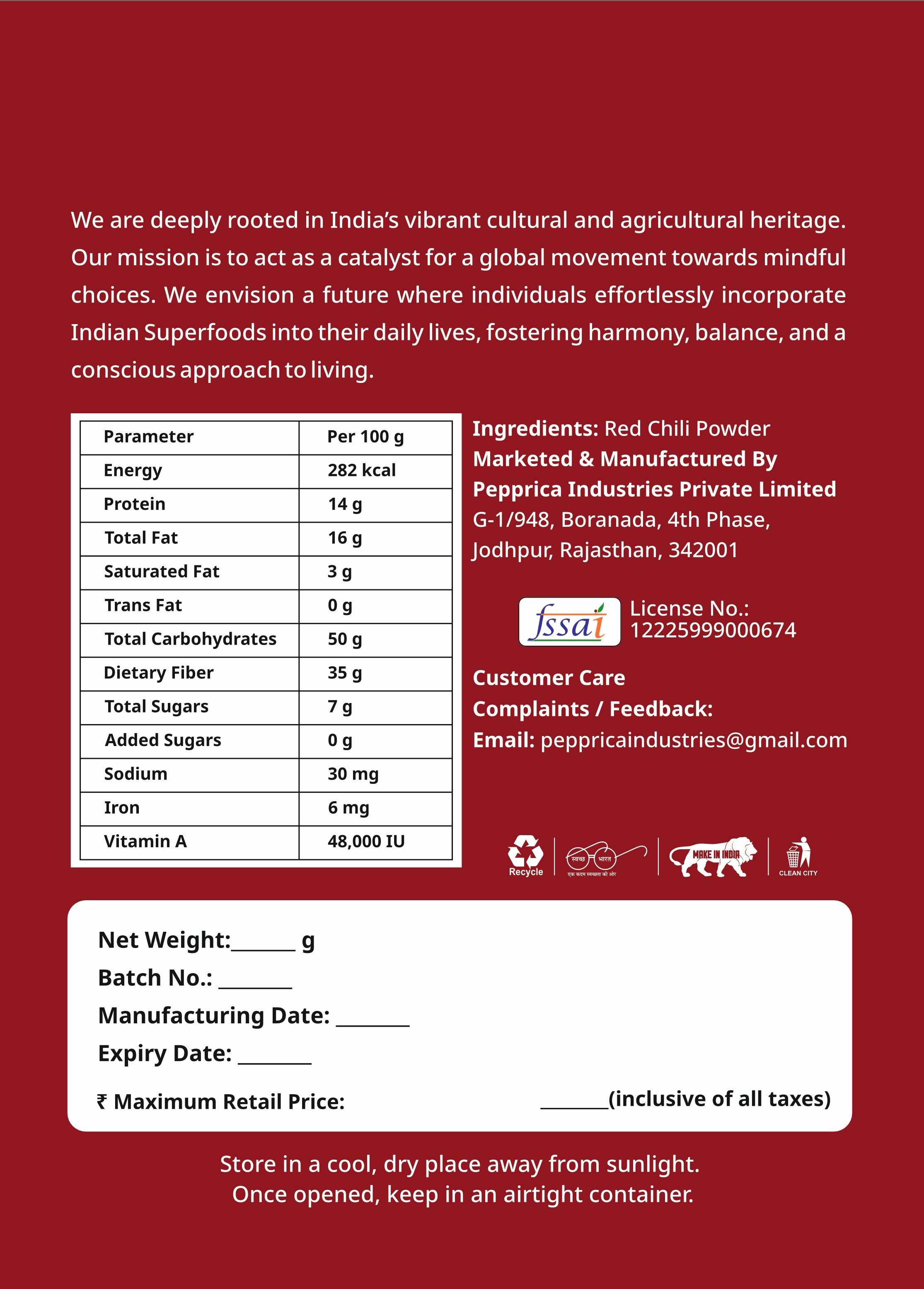 Urban Zaika Red Chili Powder