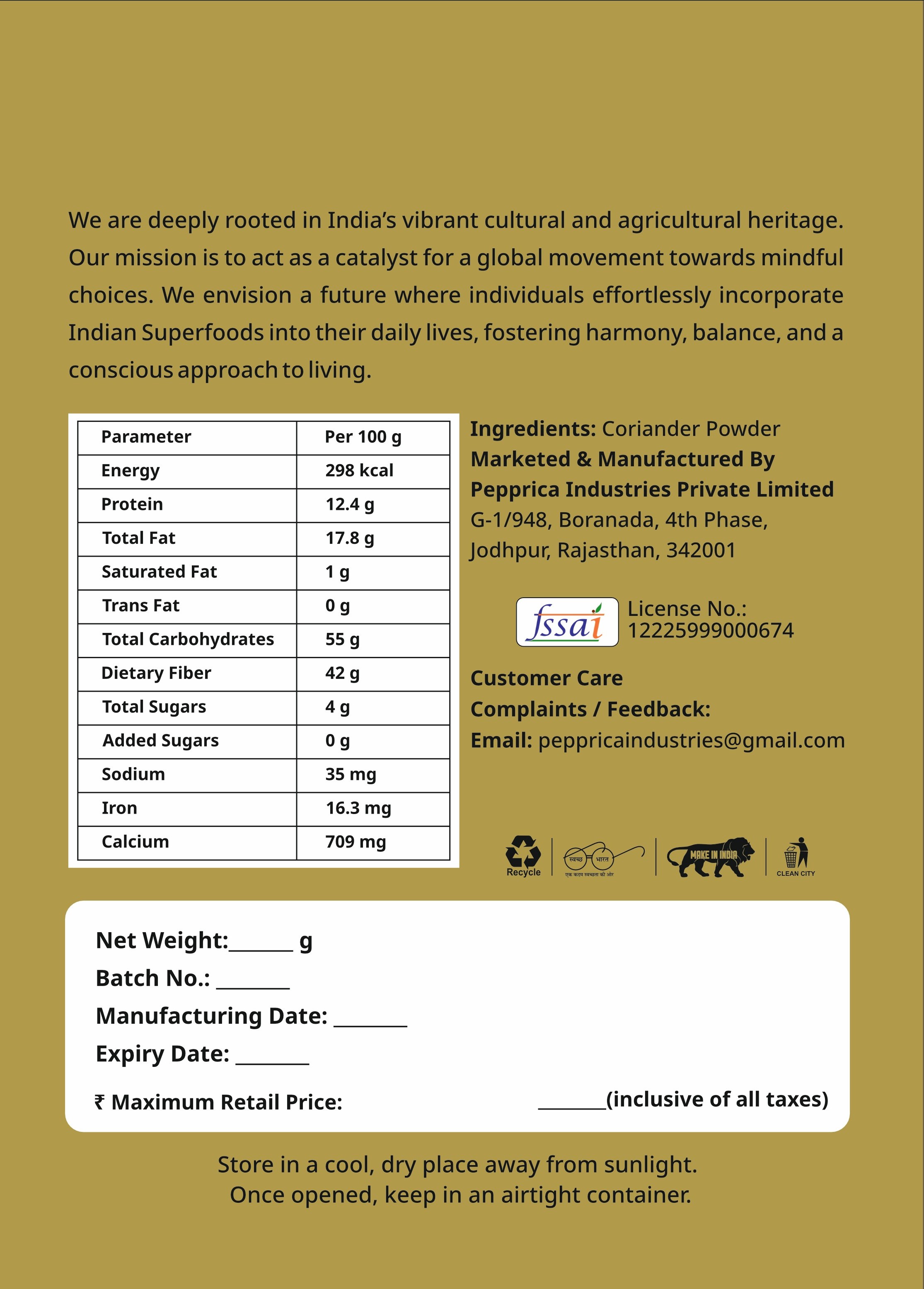 Urban Zaika Coriander Powder