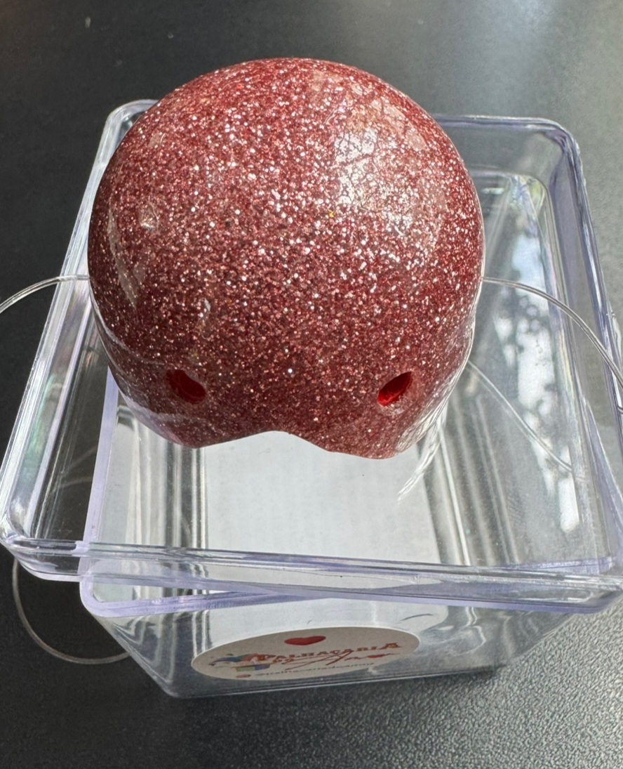 Nariz Glitter  Látex Salmão