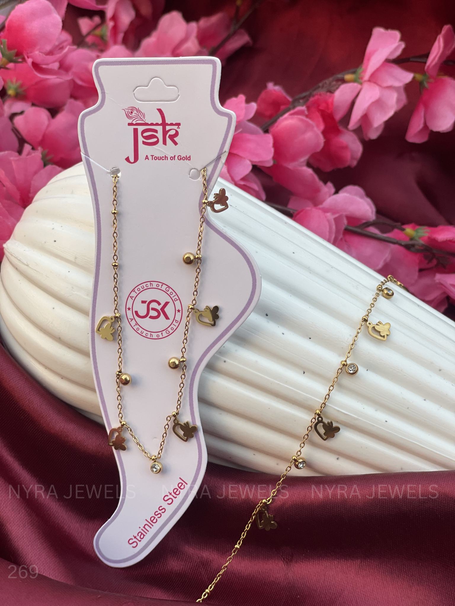 Gold-Plated Stainless Steel Anklet