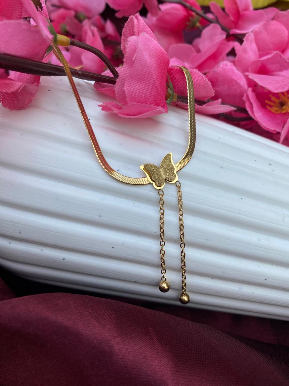 Butterfly Gold-Tone Necklace