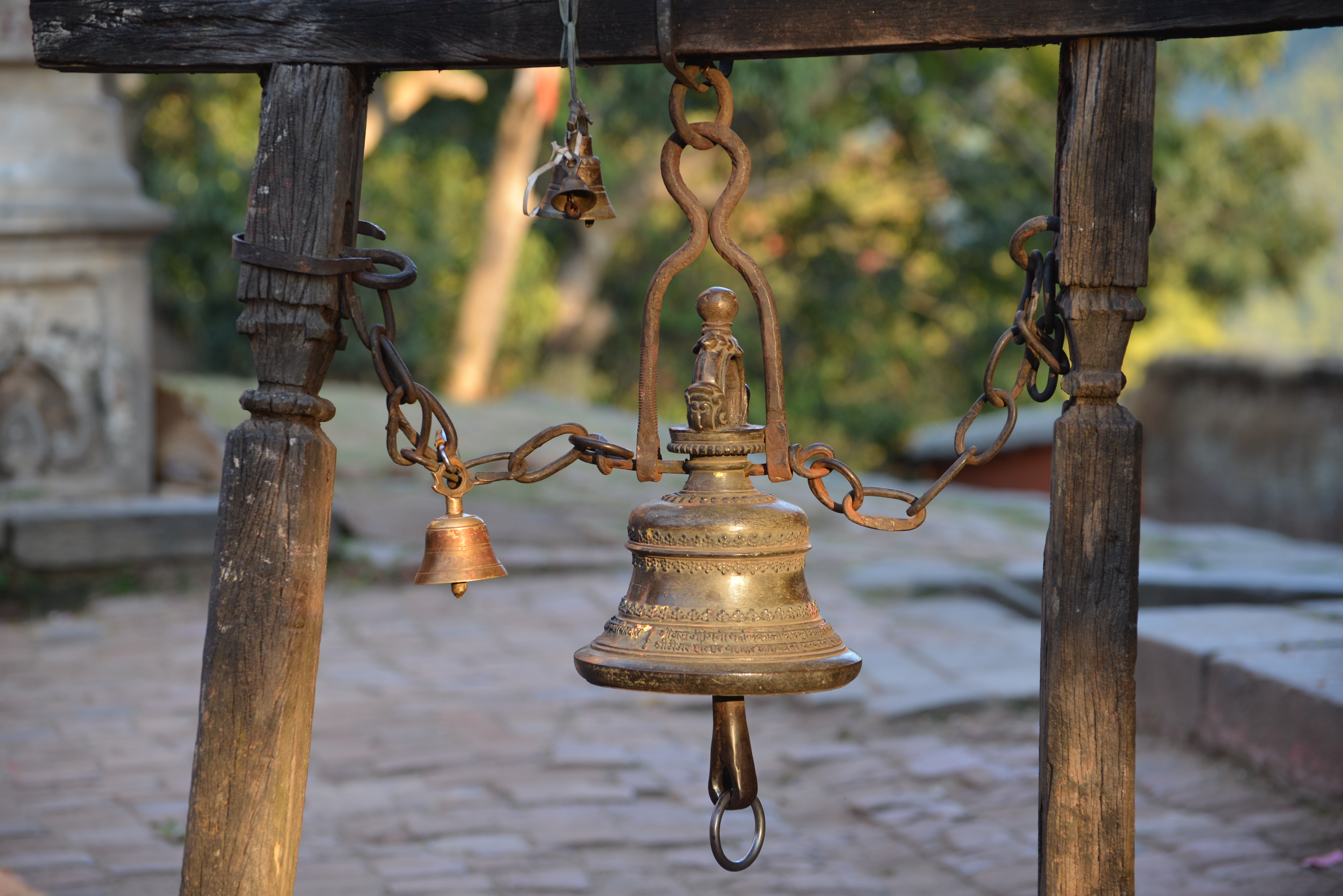 Temple Bell Oil Painting
