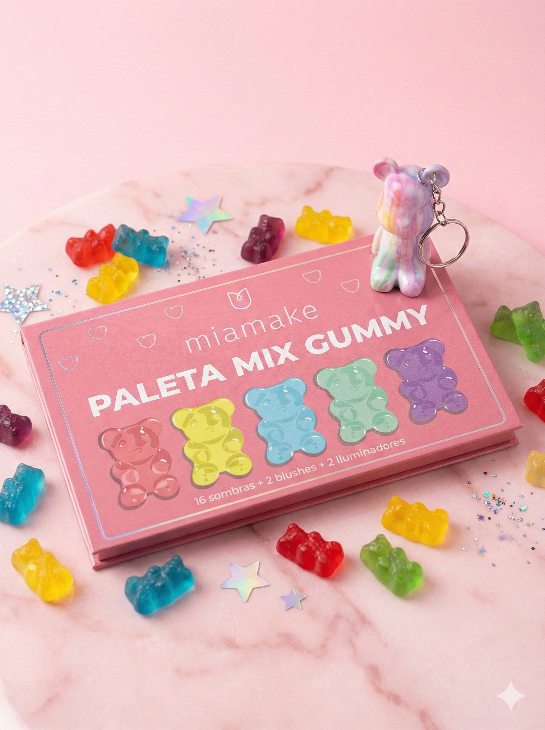 Kit Paleta + Gloss Gummy - Mia Make