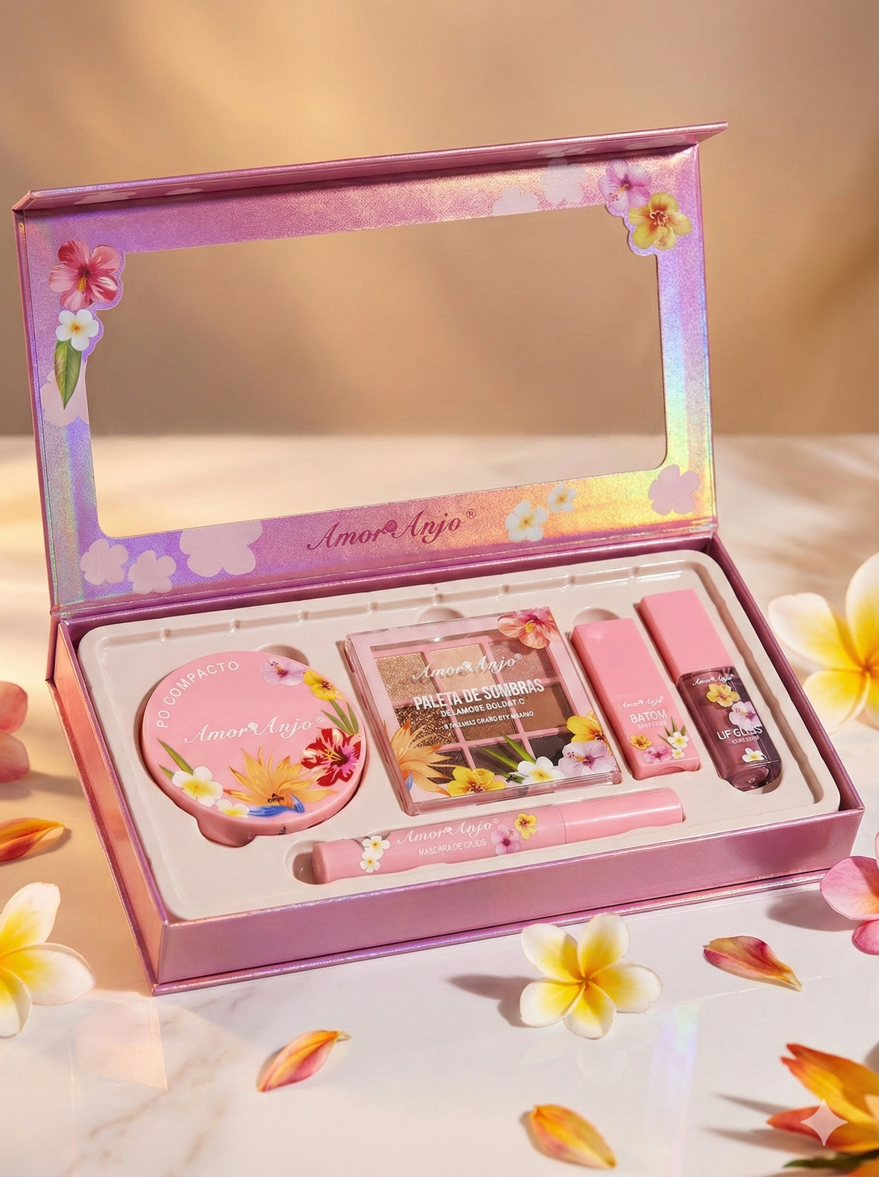 Kit de Maquiagem Completo Jardim Encantado - Amor Anjo