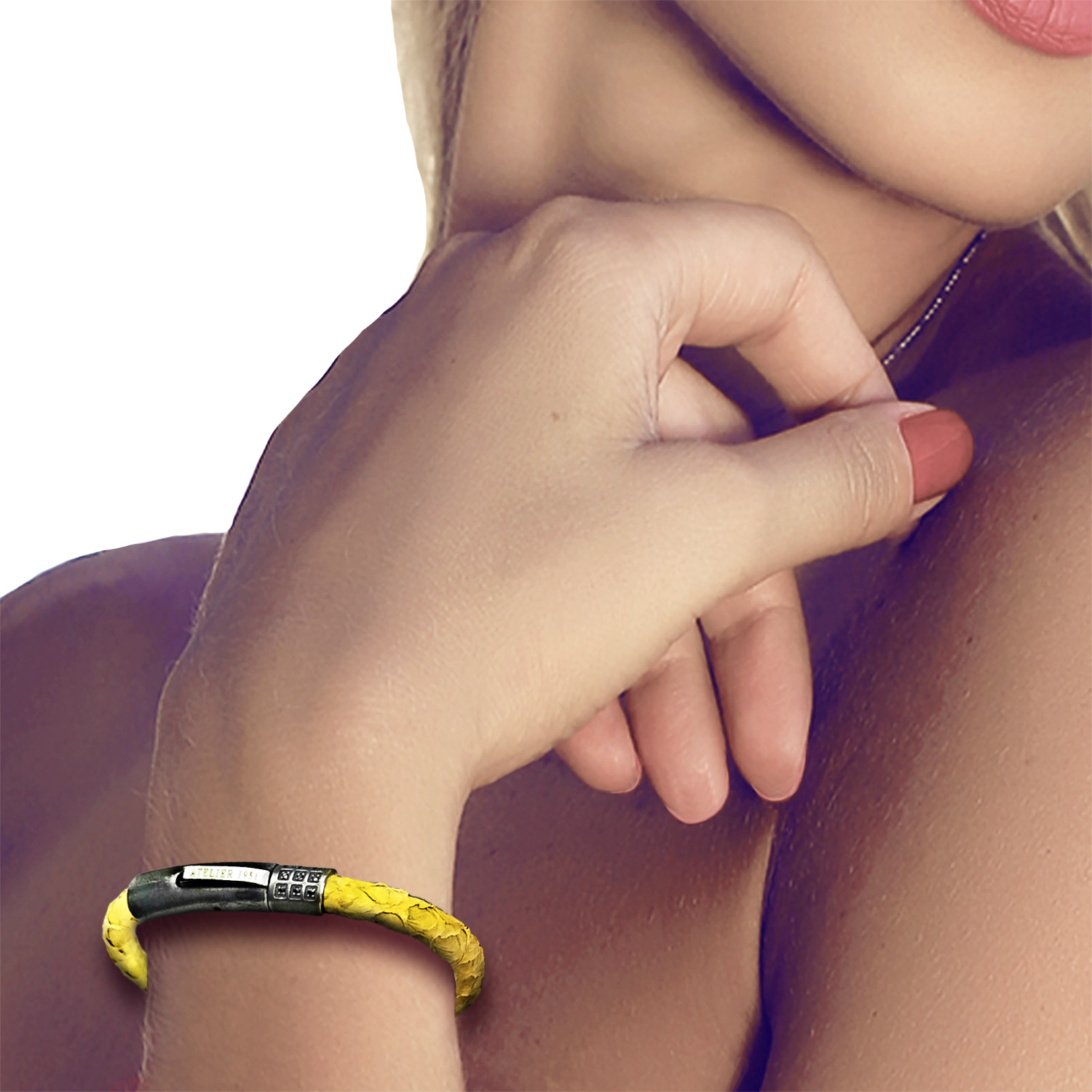 Sustainably Tanned Fish Leather Bracelet (018)