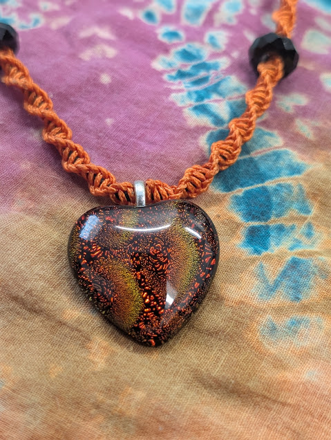 Handmade Glass Heart Necklace