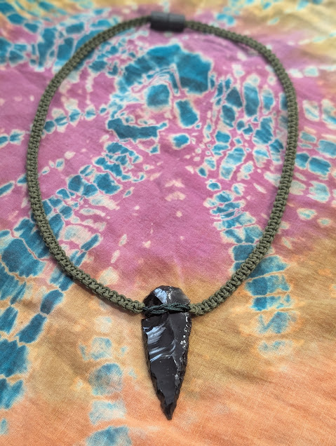 Obsidian Arrowhead Necklace